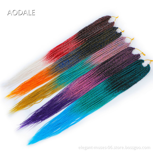 24 Inch 90G Premium Synthetic Fiber Mini Mambo Senegalese Twist Crochet Braids Hair
